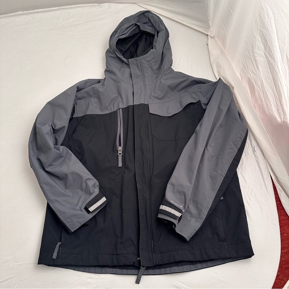 Columbia Interchange gray black weatherproof hooded jacket